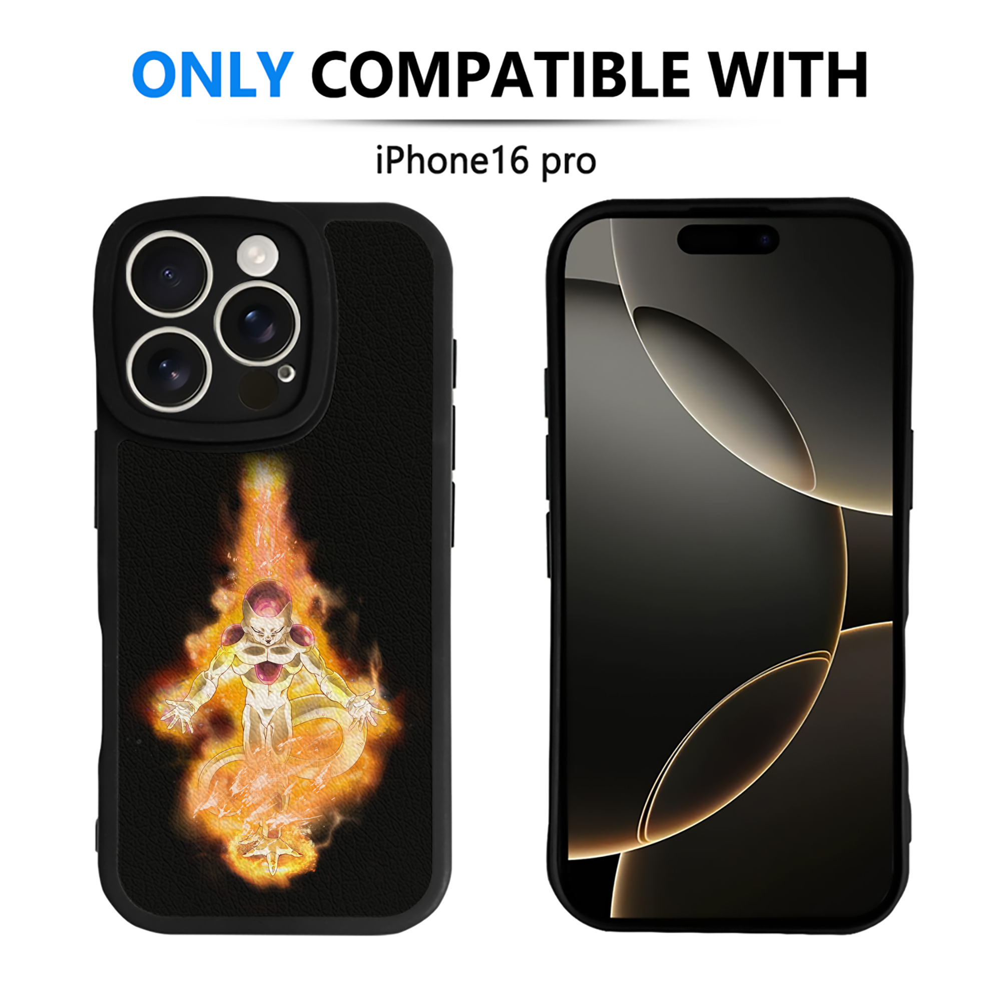 （画像用） ドラゴンボール フリーザ DRAGON BALL Frieza 【iPhone 16シリーズ対応】シリコンスマホケース（レザー調） 材質：シリコン